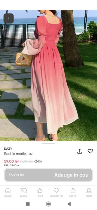 Rochie lunga in stil ombre