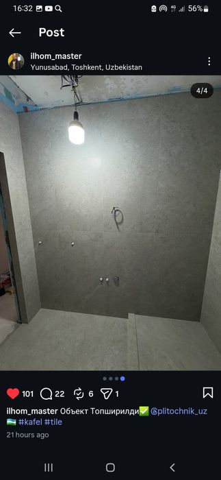 Kafelchi usta tez va sifatli