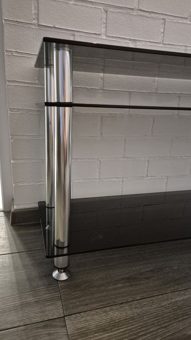 Стол стеклянный с 3мя полками