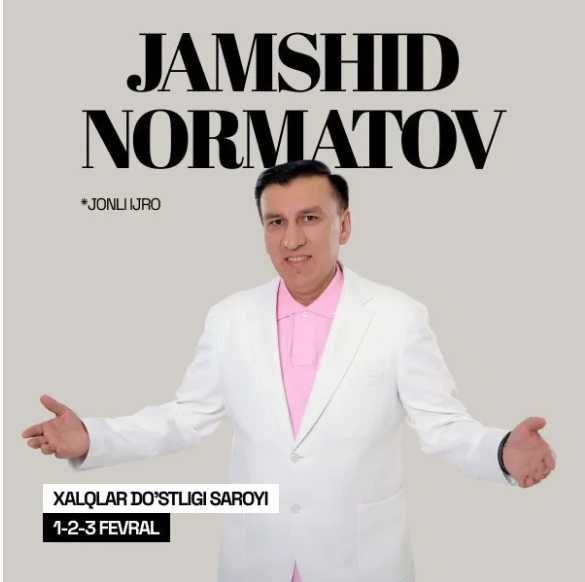 Konsertga bilet Jamshid Normatov