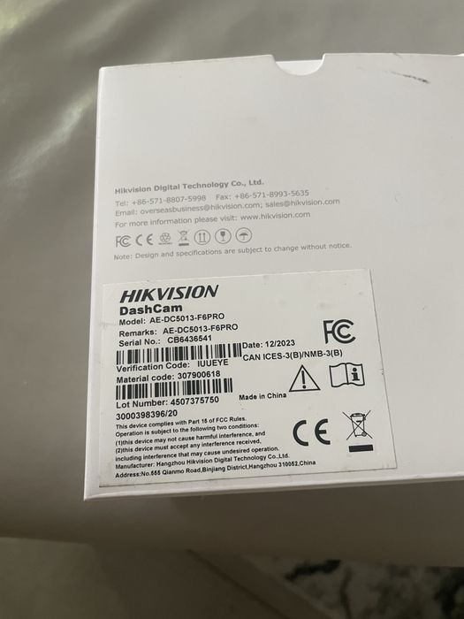 Видеорегистратор HIKVISION FHD F6 PRO 1600p, 130°/109°, GPS, WI-FI