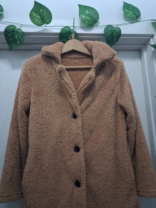 Дамско дълго Черно яке, бежаво Benetton