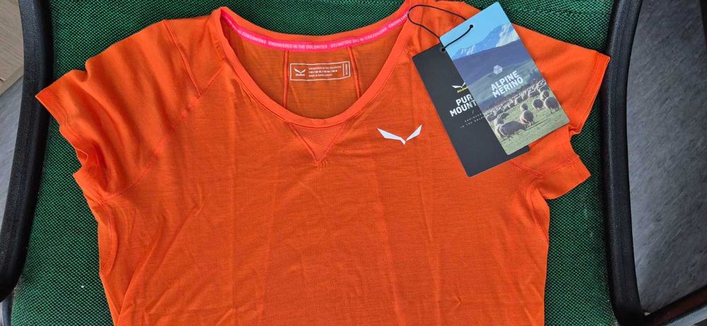 Дамска Мерино тениска Salewa Pedroc Merino  – Orangе,  Размер 38M, цена 44 €