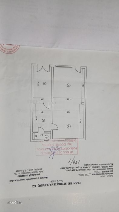 Vând spațiu comercial  în comuna Glina,75 mp teren 123 mp