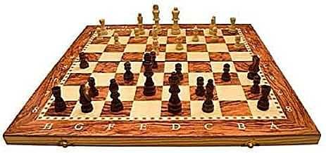Дъска за шах и табла голяма 48х48см дървена шахматна Шахматю Игра