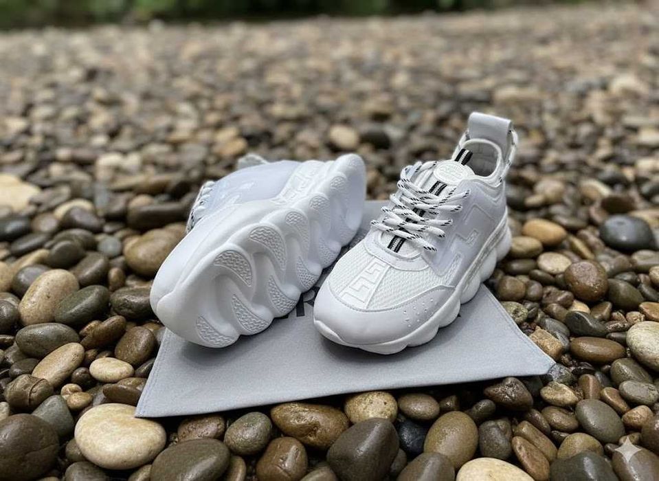 Adidasi Versace Chain Reaction Alb - Adidasi Unisex