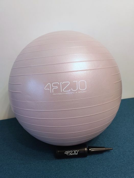 Minge gonflabilă fitness/yoga, roz, 65 cm, pompă inclusă, 4FIZJO