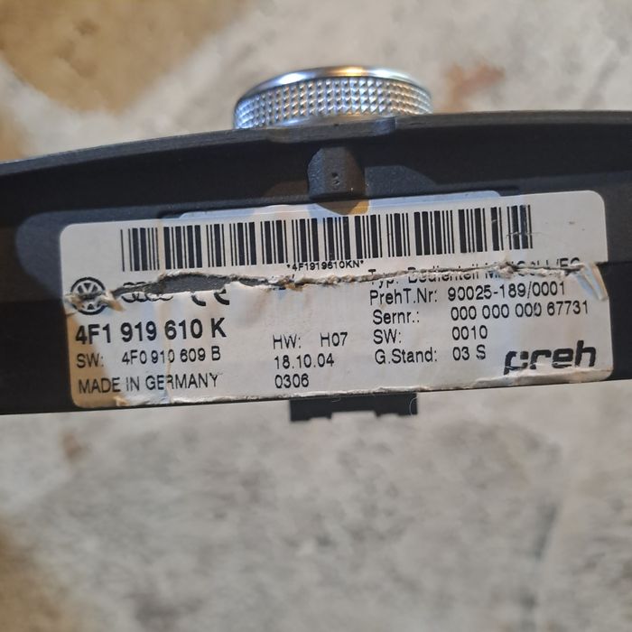 Consola media, buton frana Audi A6C6