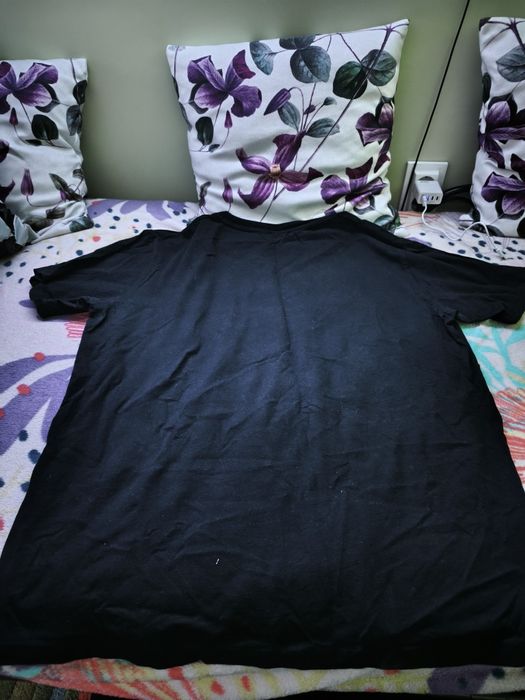 Мъжка черна тениска, XL