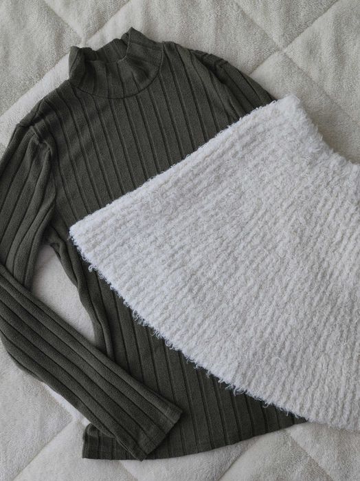 Елегантен дамски сет – поло блуза + пола