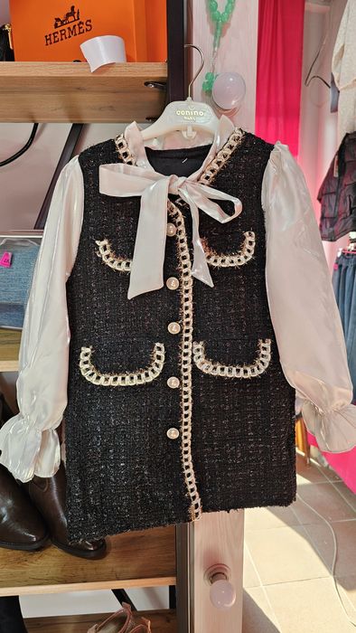 Платье твидовое с