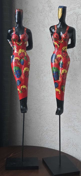 Арт дизайн, папие маше, ръчно изработени–76см