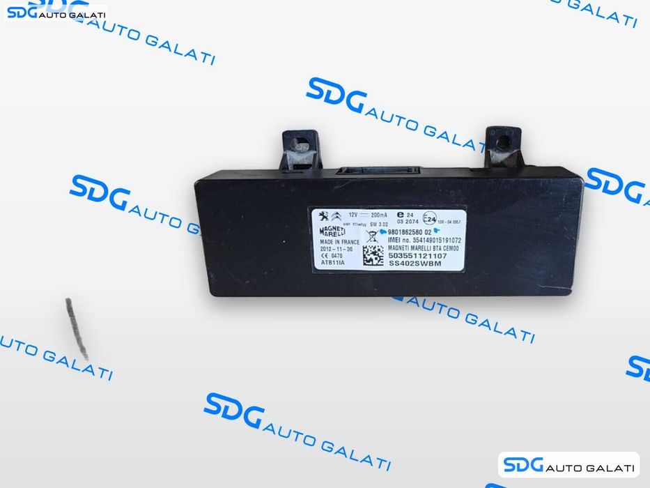 Unitate Modul Calculator Control Telematic BTA GPS Peugeot RCZ 2010 - 2015 Cod 9801862580, 503551121107, SS402SWBM [LN1348]