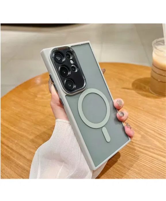 Samsung S23/S24/S25/PLUS/ULTRA Husa Magnetica Spate Lucios Folie Sticl