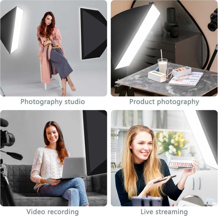 Софтбокс  2х135W 5500K постоянно осветление фотостудио, 2бр