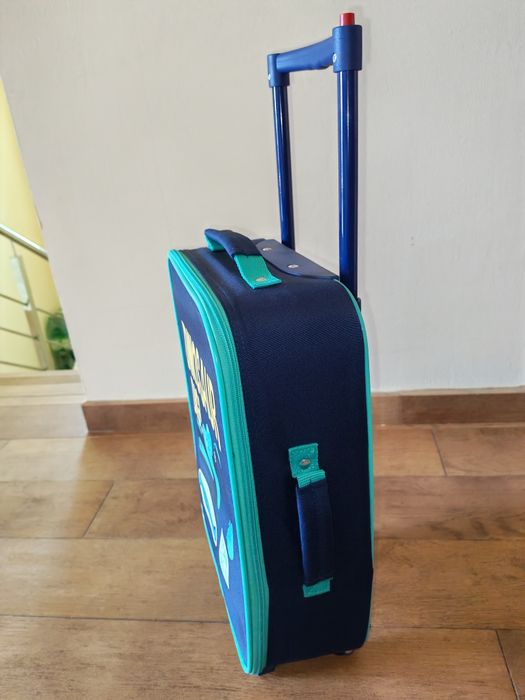 Valiza troller copii cu rucsac și săculeț nou