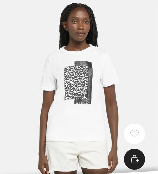 Тениски в бяло и черно Replay (S)