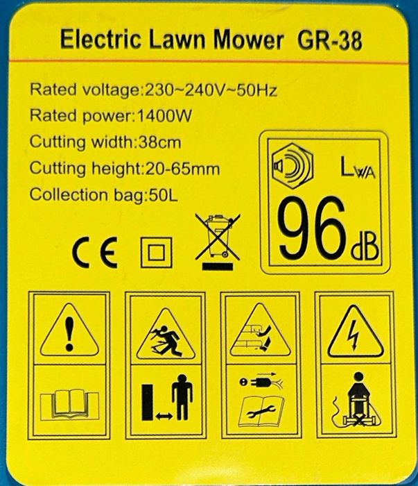 Газонокосилки Gidrox GR-38 1400W