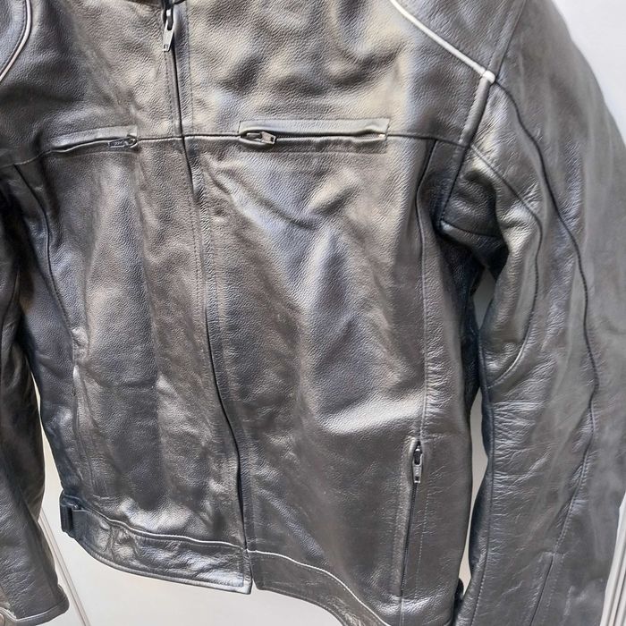 НАЙ ДОБРАТА ОФЕРТА Мъжко рокерско кожено яке с протектори Crivit sport