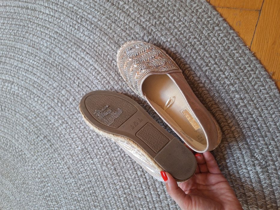 Espadrile 37 argintiu