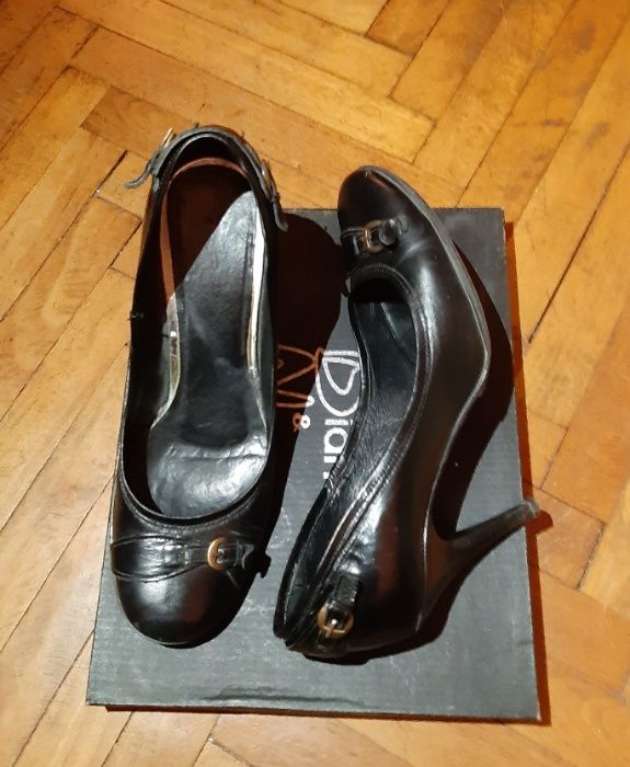 ПРОМО! Обувки - ест. кожа, черни