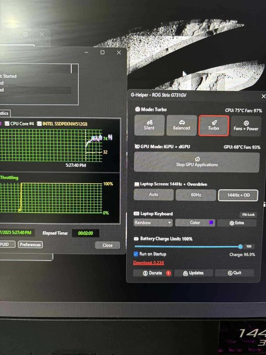 Laptop Gaming Asus Rog Strix G731GV | Intel i7-9750H |  RTX 2060 6GB |