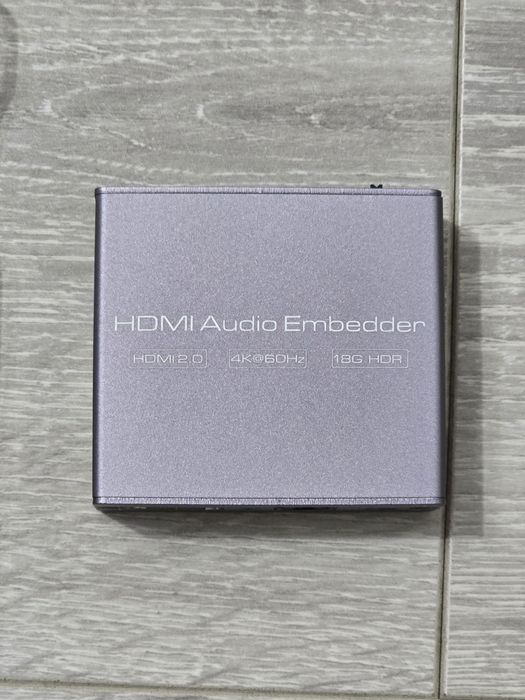HDMI Audio Embedder / Inserter – 4K60Hz, HDR, TOSLINK & AUX