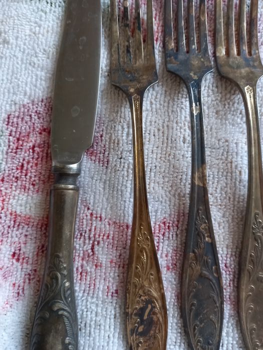 Вилки,нож,мельхиор