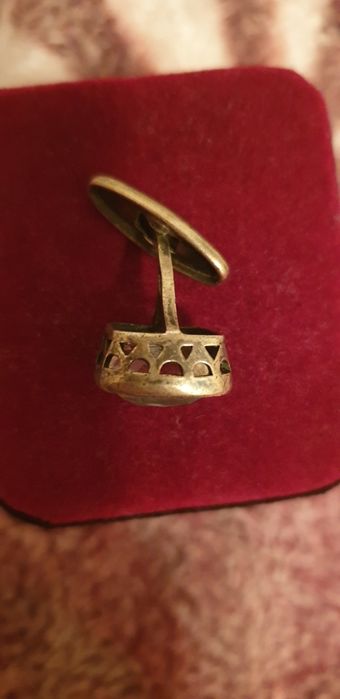 Запонка серебро 875