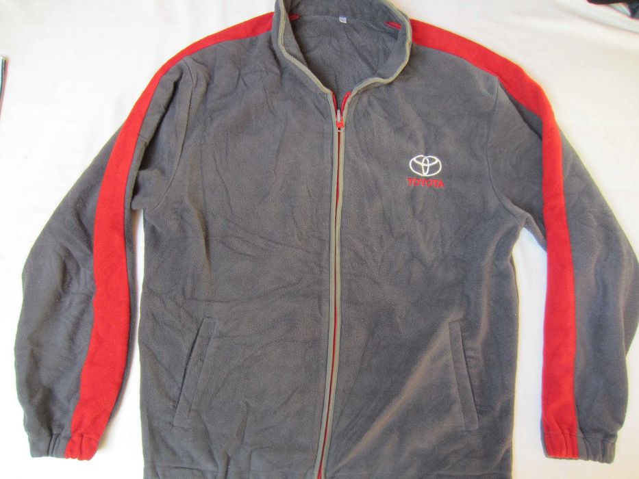 Bluza polar ITurri Toyota, masura S, gri-rosu, poliester, stare  buna