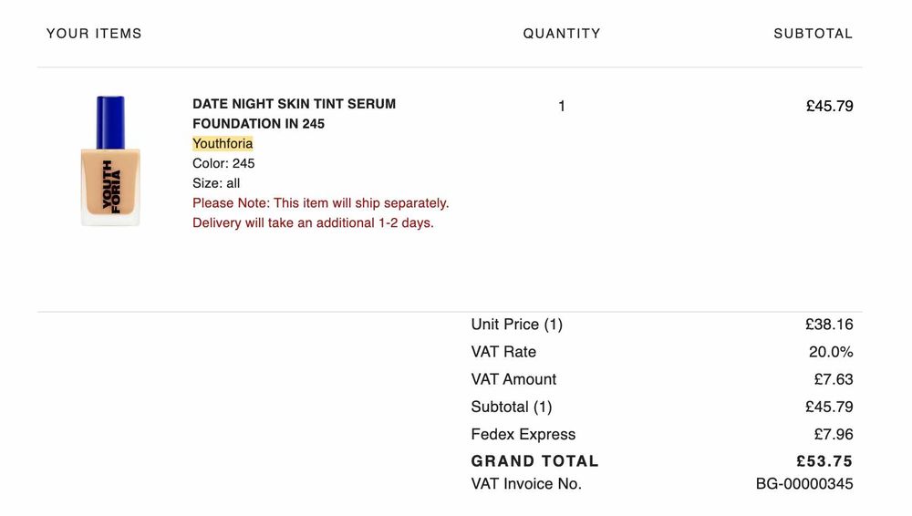 Фон дьо тен YOUTH FORIA номер 245