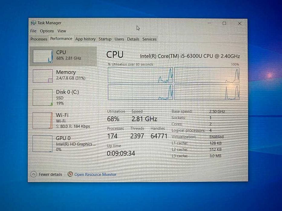 Лаптоп LifeBook U747 i5-7200u, 8GB, 256GB SSD, 14" FullHD DP, Win10PRO