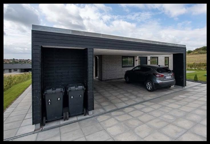 Garaje auto pe structura metalica