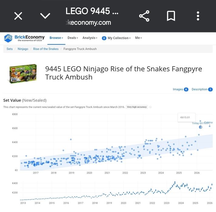 Set LEGO Ninjago SIGILAT 9445 Fangpyre Truck Ambush