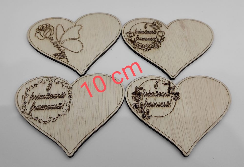 Blankuri pentru martisoare, lemn, gravate laser, blank aranjament