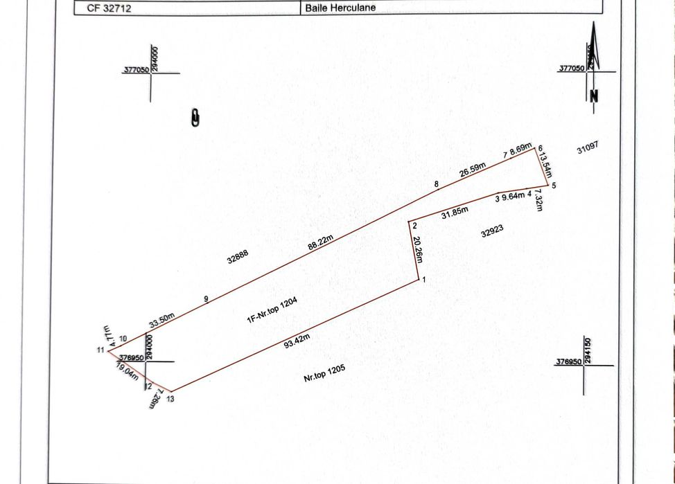 Teren de vanzare Baile Herculane 2877 m²