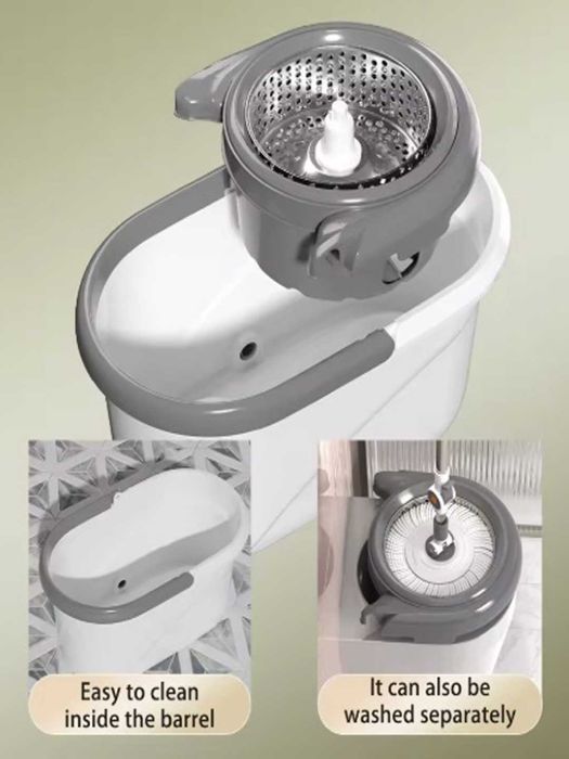 Швабра для мытья пола – 360° вращающаяся насадка, система отжима