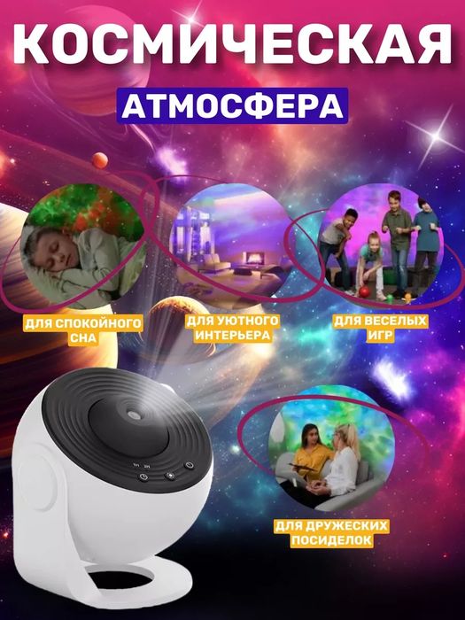 Проектор звездное небо Домашний планетарий космос Ночник светильник