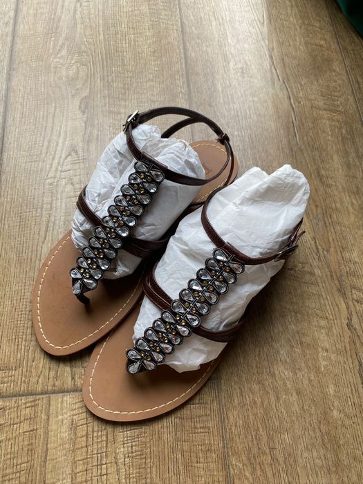 Sandale joase ENZO Angiolini mar. 6,5 (36-37), talpa piele, noi