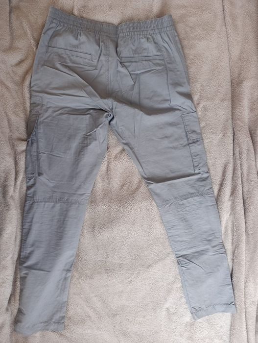 H&M Regular Fit Ripstop Cargo Joggers - Grey - Men (Gri)