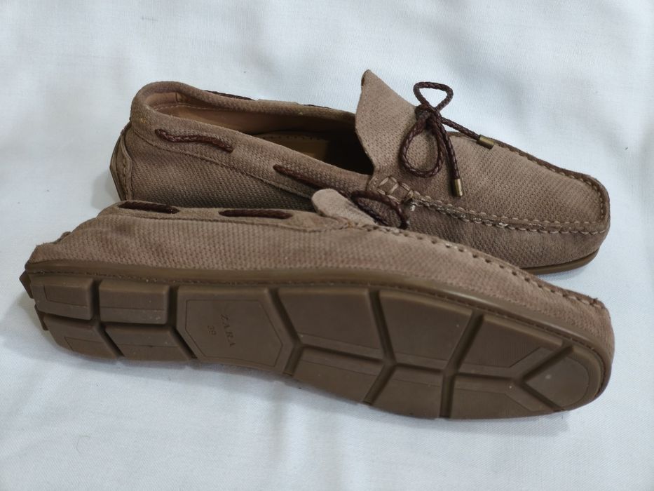 Zara, мокасини естествена кожа, номер 39