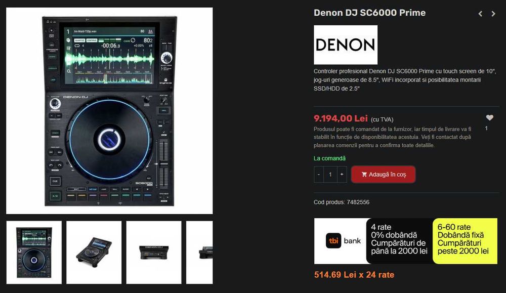Playere Denon Sc 6000 Prime / Mixer Xone 96 / Rmx 1000