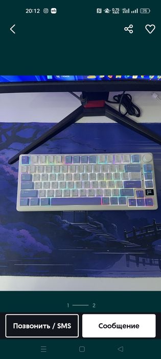 Клавиатура, мышь, коврик, кабель