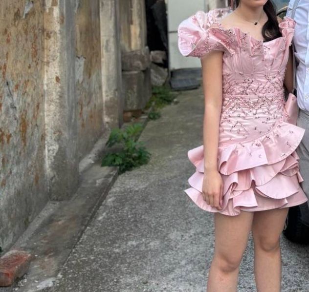 Розова бална рокля -ХС