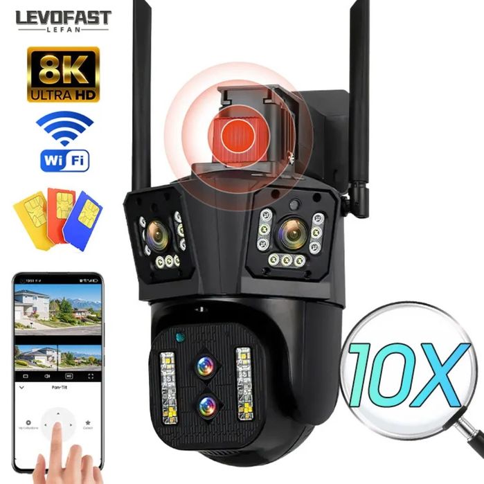 Вай-фай камера 3 линзы зумом