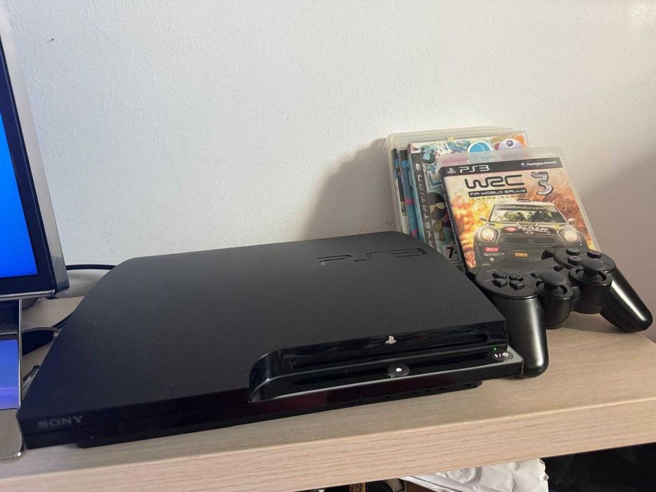 PlayStation 3 Slim 320GB — 5 Jocuri, Controller Wireless Compatibil, Testată și Funcțională
