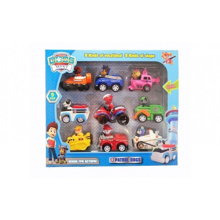 Set de 9 figurine si vehicule, Virtual Trend®, patrula catelusilor