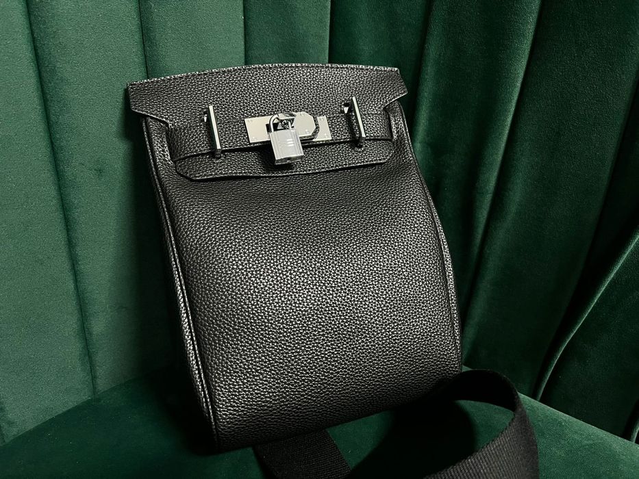 Барсетка HERMES из натуральной кожи