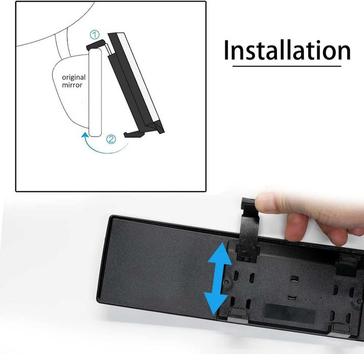 Огледало за обратно виждане с термометър и компас