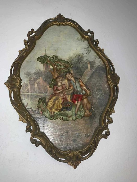 Set tablou cu tenta galanta rococo